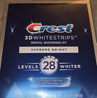Crest 3D Whitestrips Supreme Bright 28 Levels Whiter 42 Strips/21 Treatments/NIP
